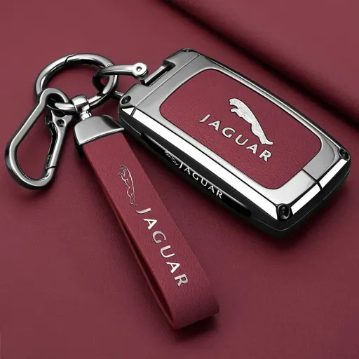 Étui de protection pour clé intelligente de luxe de la série Jaguar | Processus de placage en alliage de zinc, coque de personnalisation sur mesure