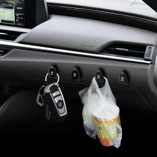 Araç içi ön koltuk yapışkanlı kanca, ev ve araçta kullanılabilen gizli kanca, çok fonksiyonlu düzenleme ürünleri koleksiyonu